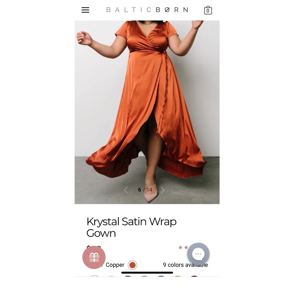 Baltic Born - Krystal Satin Wrap Gown